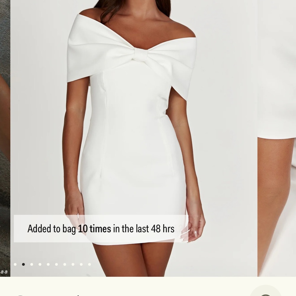 Meshki White Off-Shoulder Mini Dress